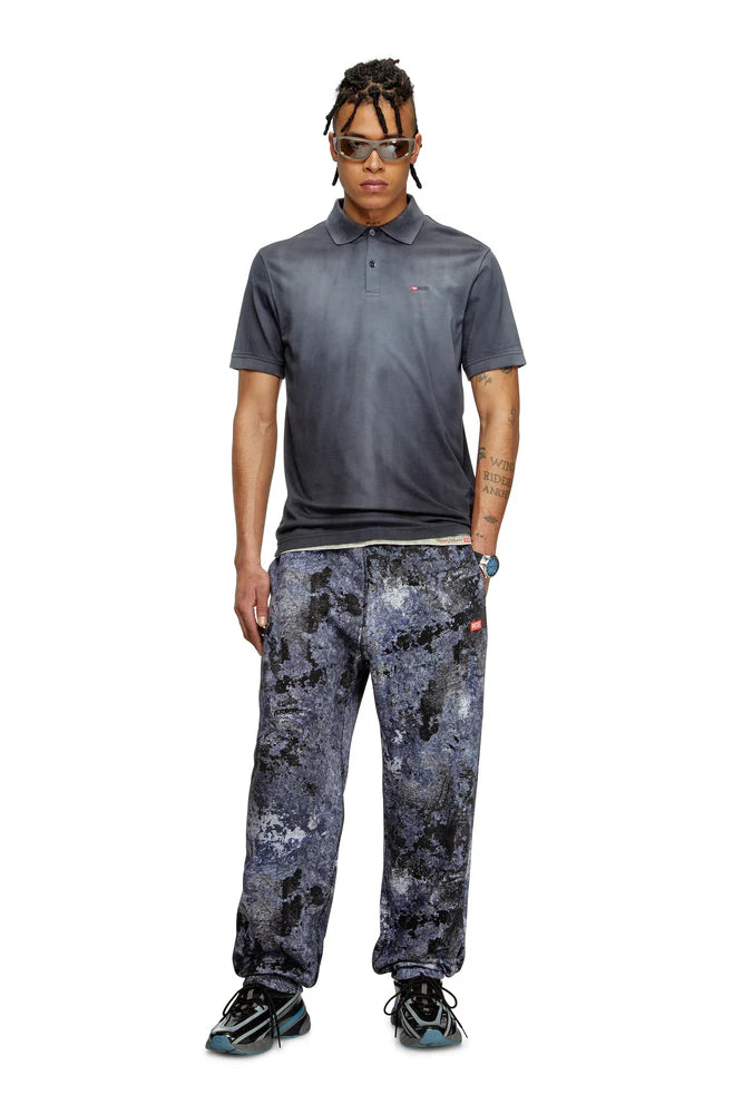 Jersey polo shirt with logo embroidery