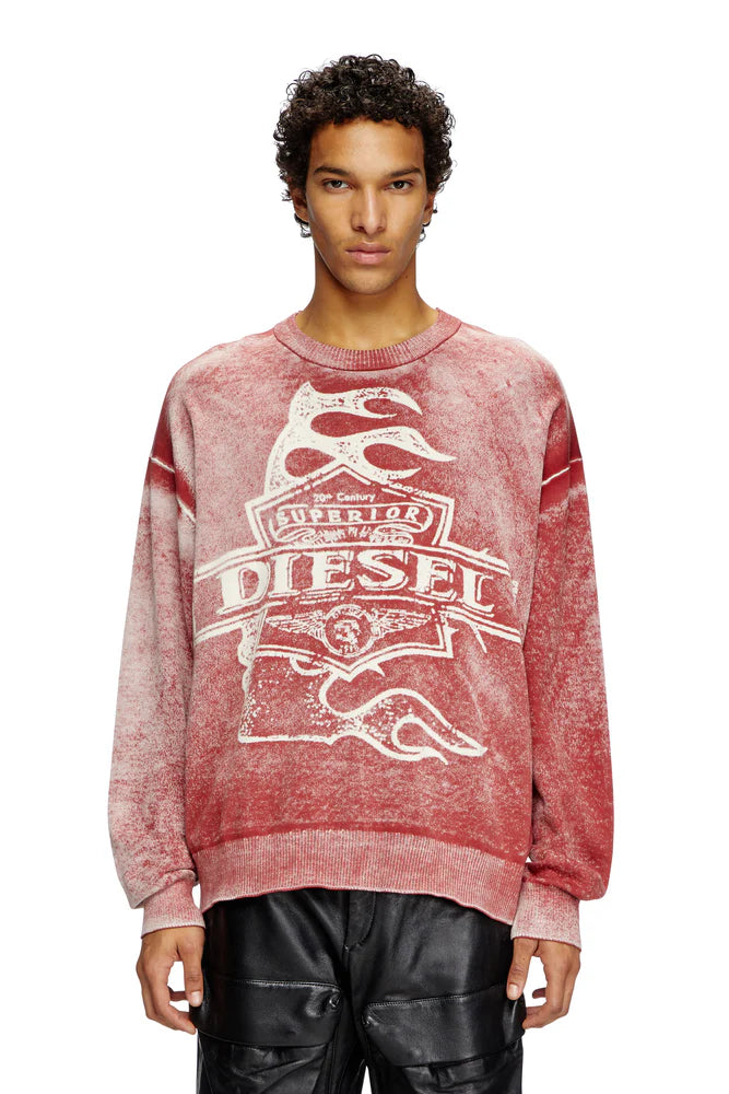 Reverse-print logo jumper