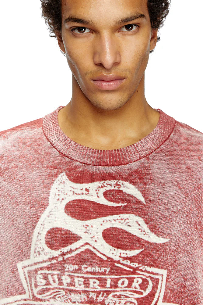Reverse-print logo jumper
