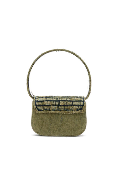 1DR-Iconic shoulder bag in overdyed denim