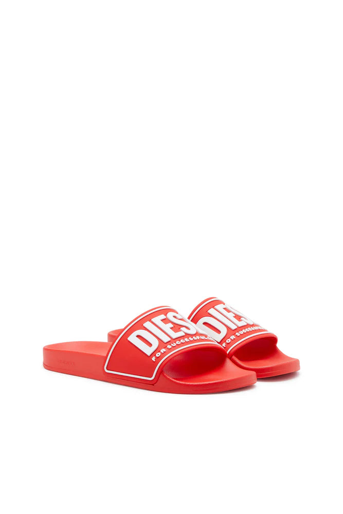 Sa-Mayemi-Rubber slides with embossed logo