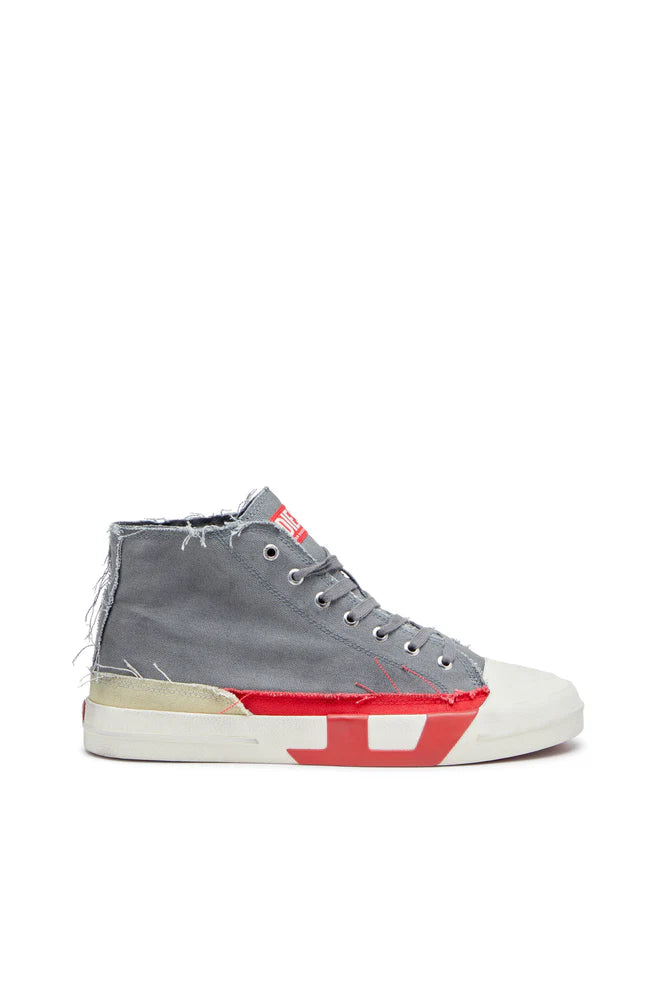 S-D-Verse-Dirty-effect high-top canvas sneakers
