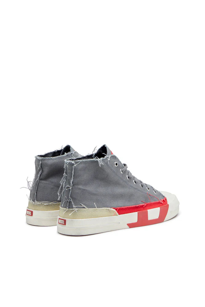 S-D-Verse-Dirty-effect high-top canvas sneakers