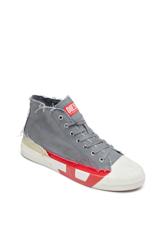 S-D-Verse-Dirty-effect high-top canvas sneakers