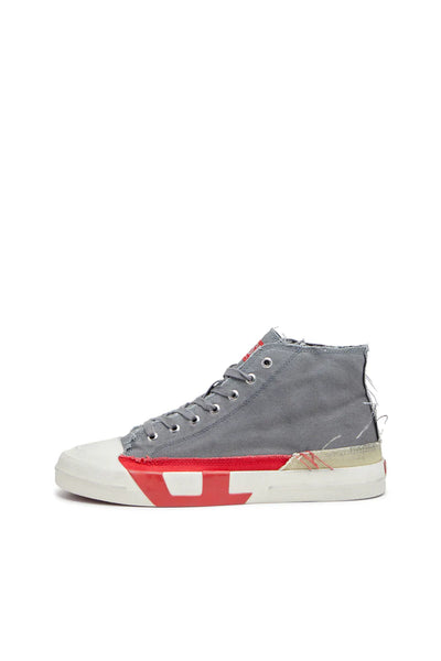 S-D-Verse-Dirty-effect high-top canvas sneakers
