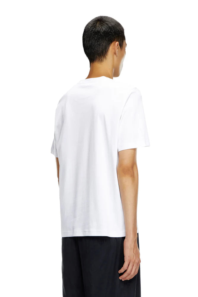 Mercerised cotton T-shirt with tonal logo