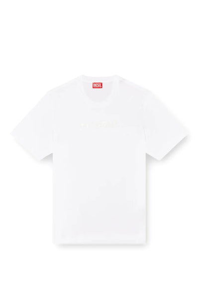 Mercerised cotton T-shirt with tonal logo