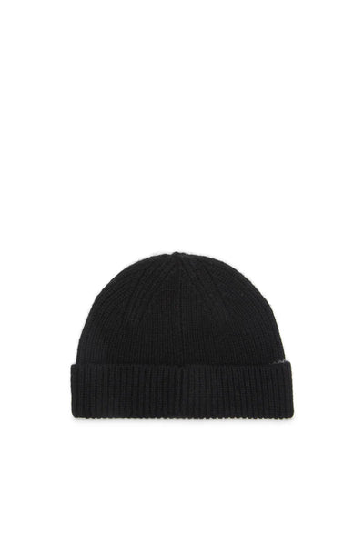 Ribbed beanie with Oval D cut-out