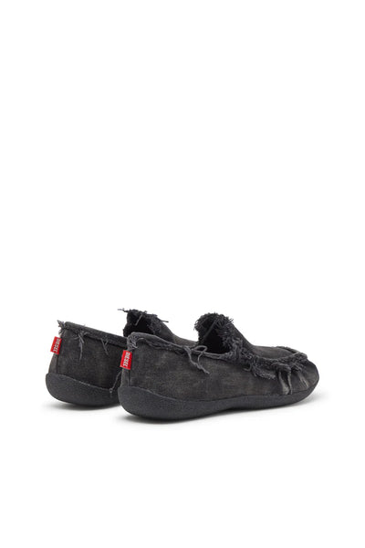 D-Shock-Distressed denim loafers