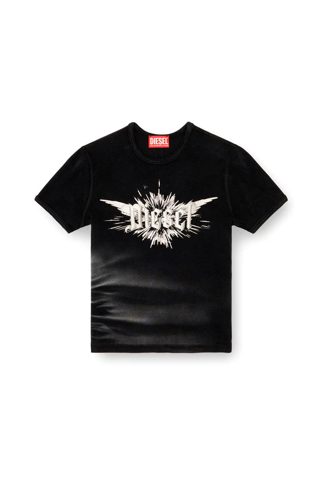 T-shirt with winged Diesel foil print