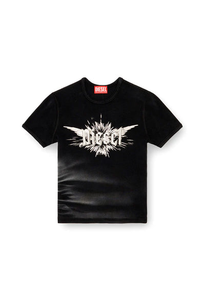 T-shirt with winged Diesel foil print