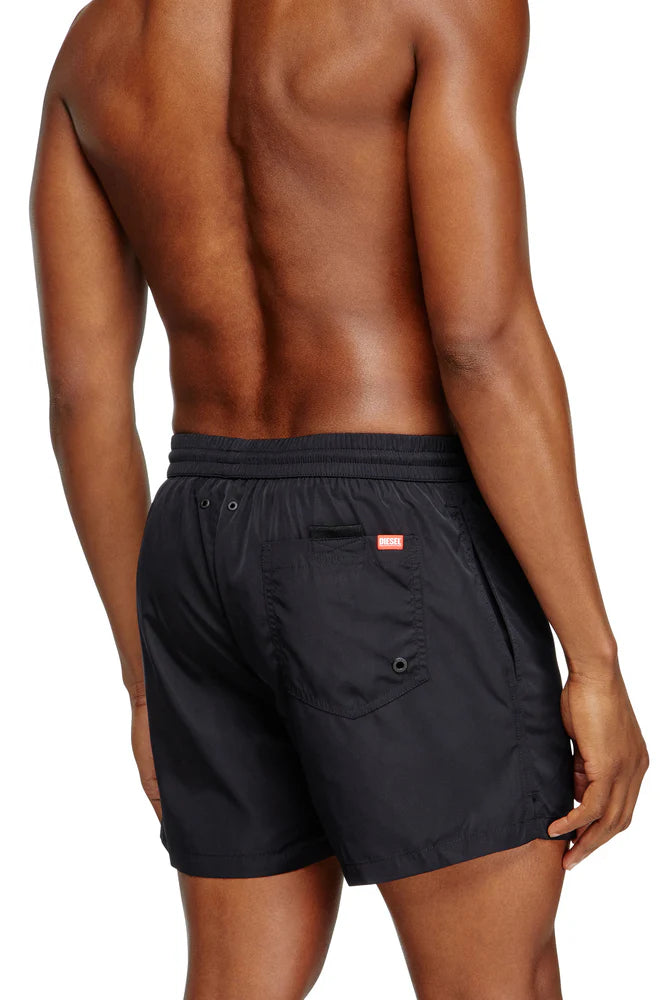 Mid-length swim shorts with maxi logo