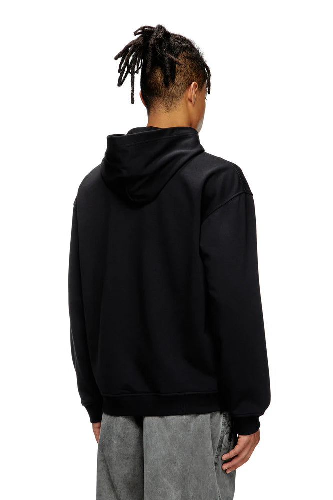 Hoodie with spray-effect print