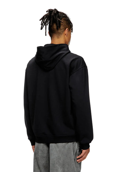 Hoodie with spray-effect print