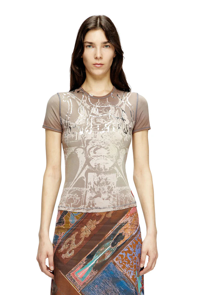 T-shirt with foil print