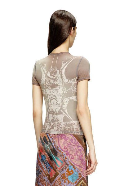 T-shirt with foil print