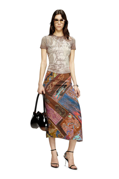 T-shirt with foil print