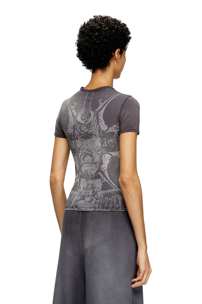 T-shirt with foil print