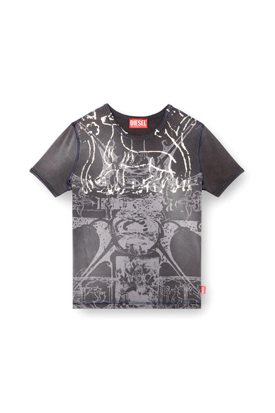 T-shirt with foil print