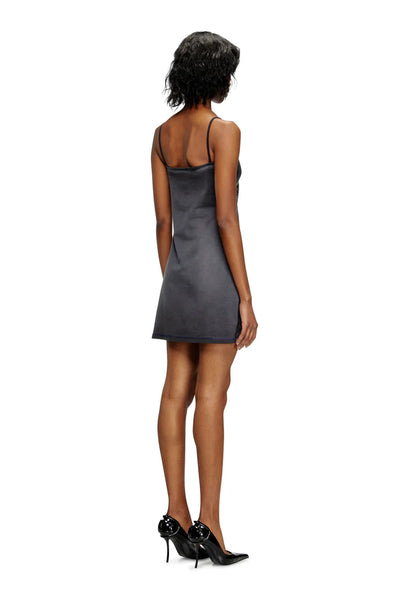 Mini dress with foil print