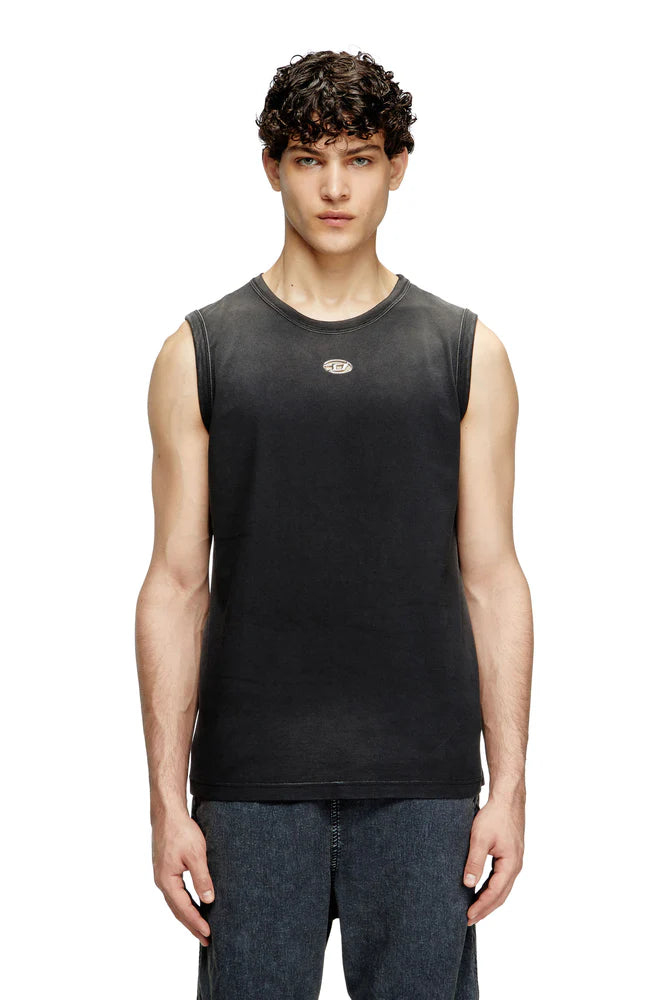 Faded tank top with cut-out Oval D