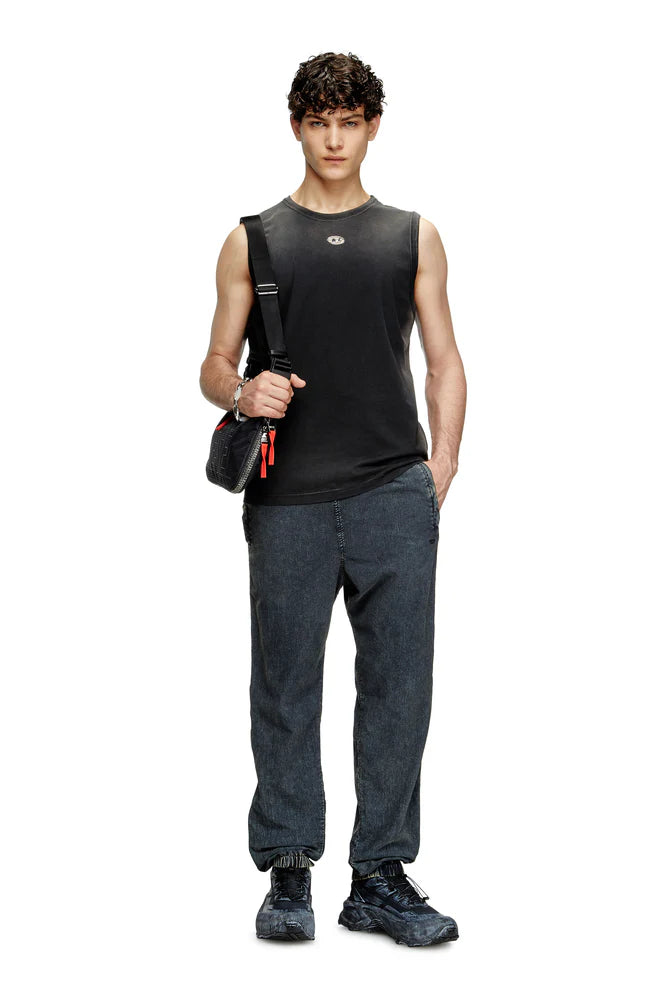 Faded tank top with cut-out Oval D