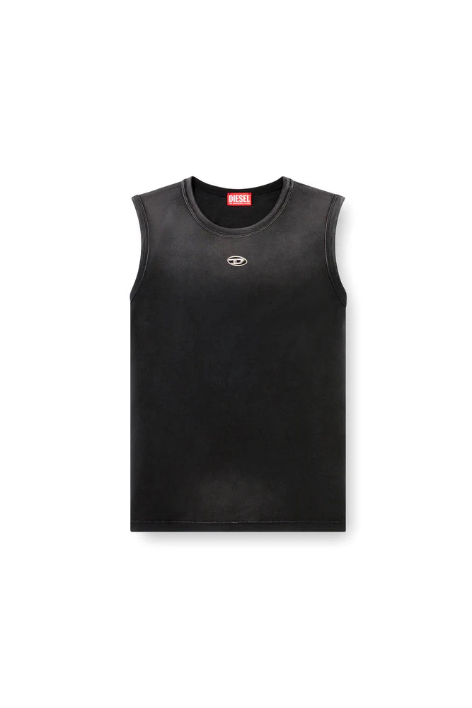 Faded tank top with cut-out Oval D