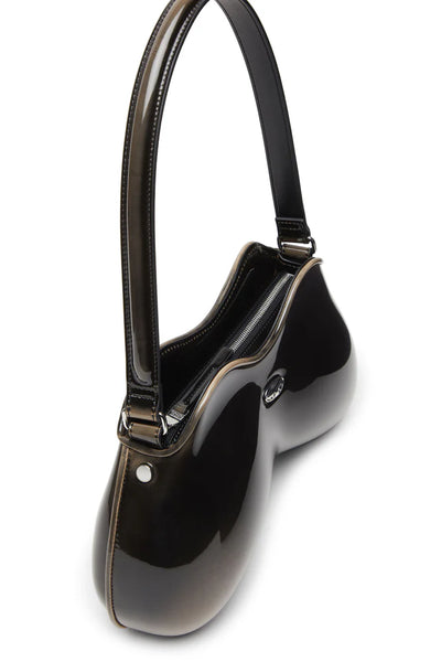 Double-D-Rigid shoulder bag in dégradé glossy PU
