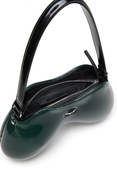 Double-D-Rigid shoulder bag in dégradé glossy PU