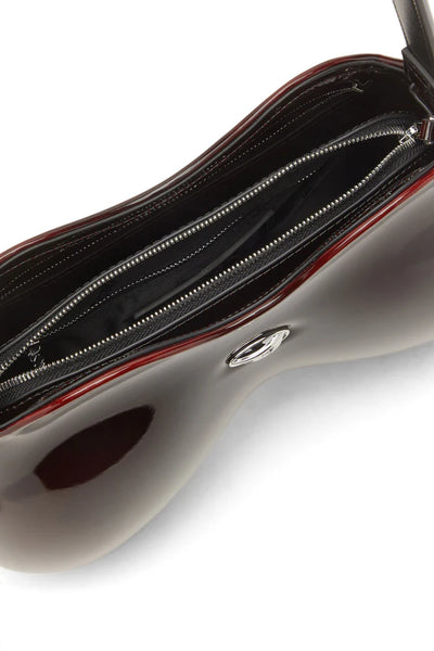 Double-D-Rigid shoulder bag in dégradé glossy PU