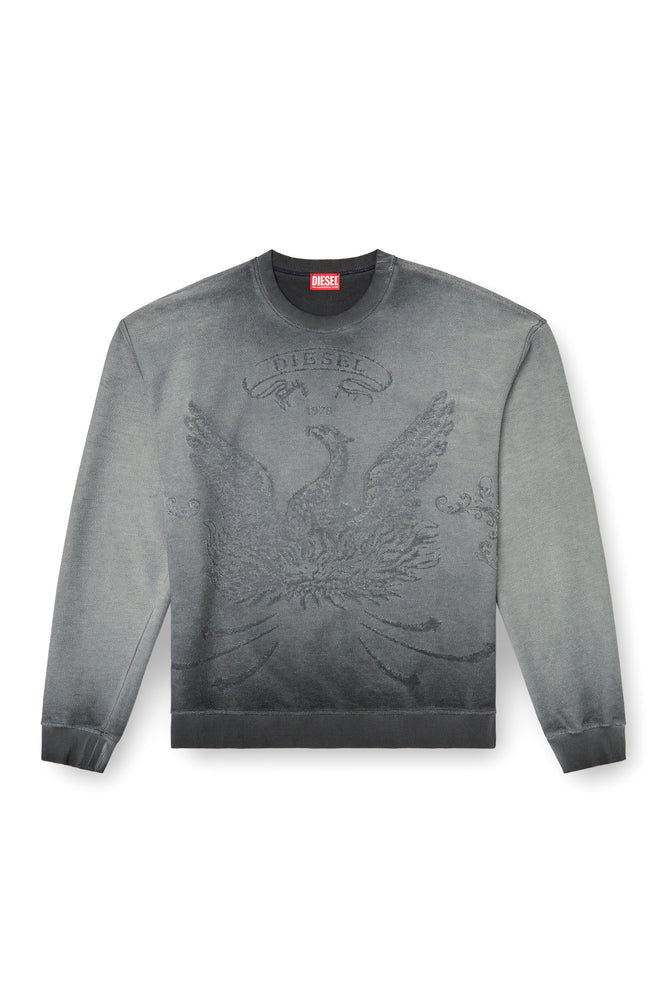 Faded sweatshirt with devoré Phoenix logo