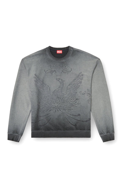 Faded sweatshirt with devoré Phoenix logo
