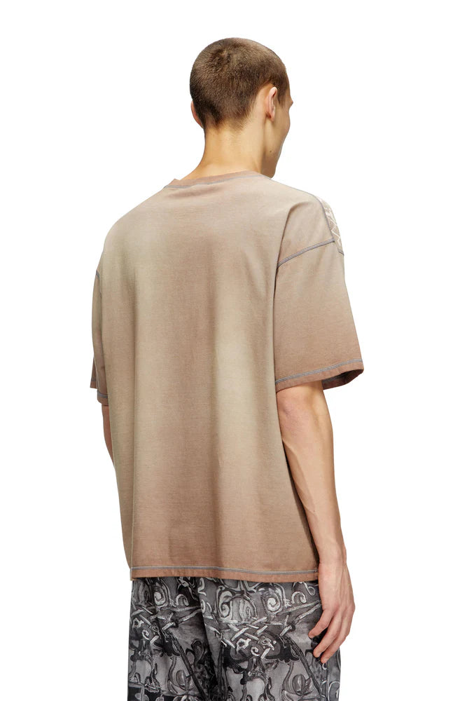 T-shirt with tonal medieval print