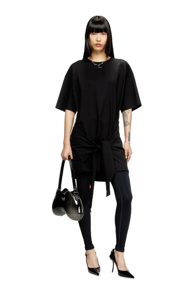 T-shirt dress with tie front