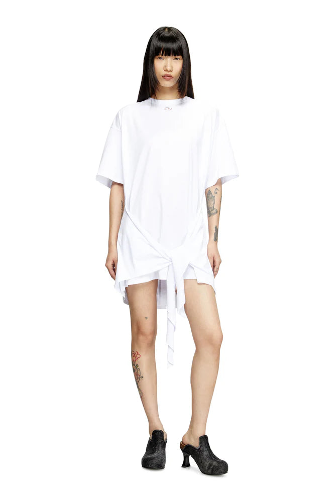 T-shirt dress with tie front