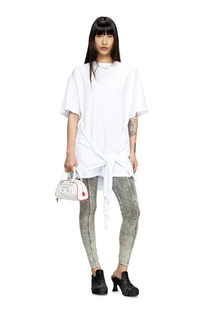 T-shirt dress with tie front