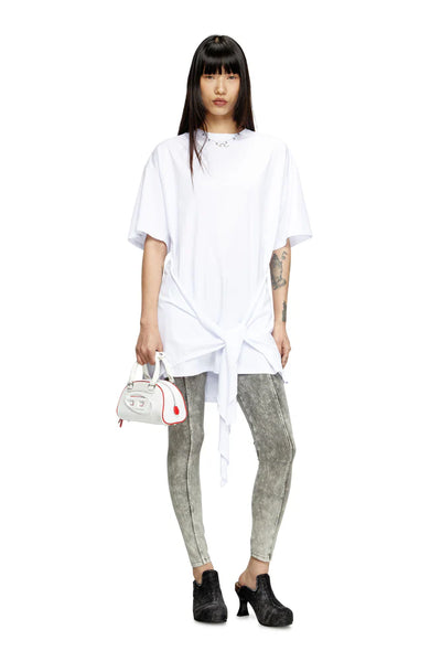 T-shirt dress with tie front