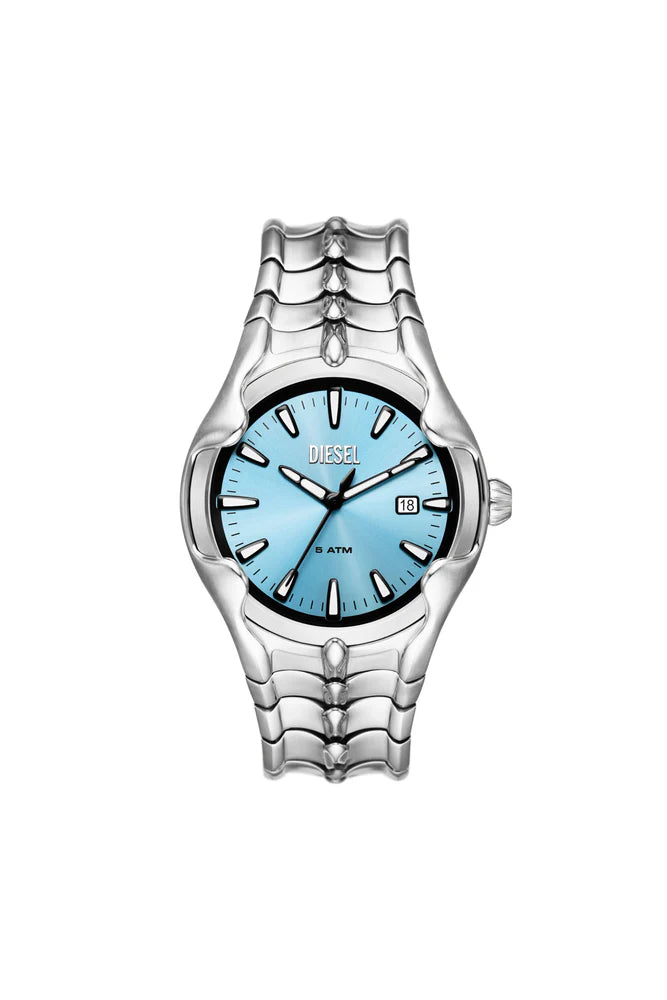 Vert three-hand date stainless steel watch