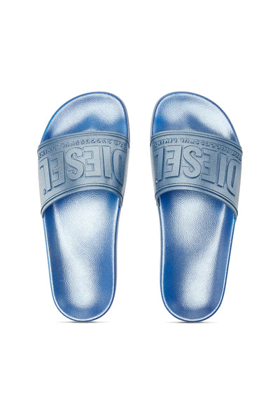 Sa-Mayemi-Slides in pearlescent rubber