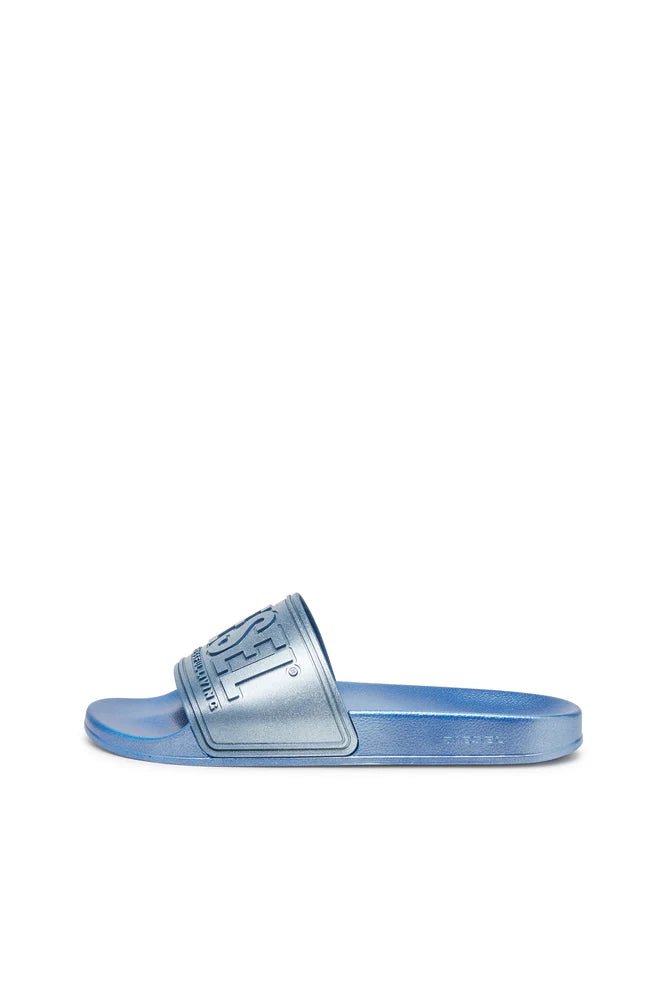 Sa-Mayemi-Slides in pearlescent rubber