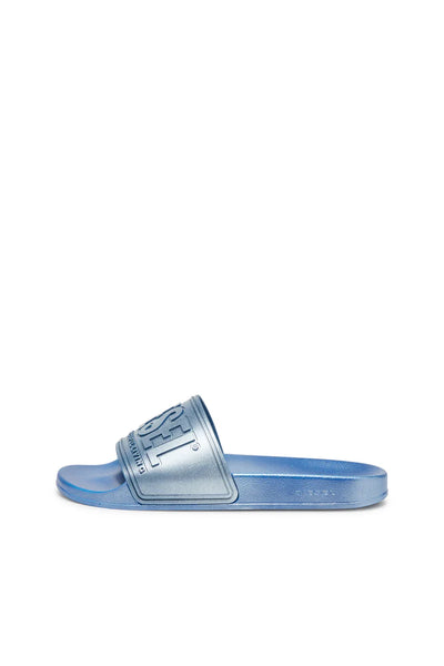 Sa-Mayemi-Slides in pearlescent rubber