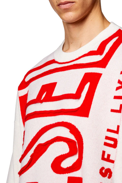 Wool jumper with peel-off Super Logo