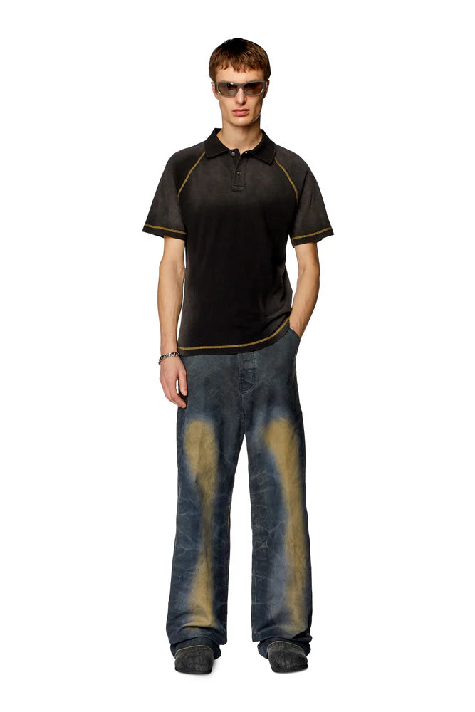 Polo shirt with sun-faded effects