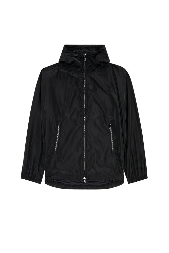 Windbreaker with shiny Oval D print