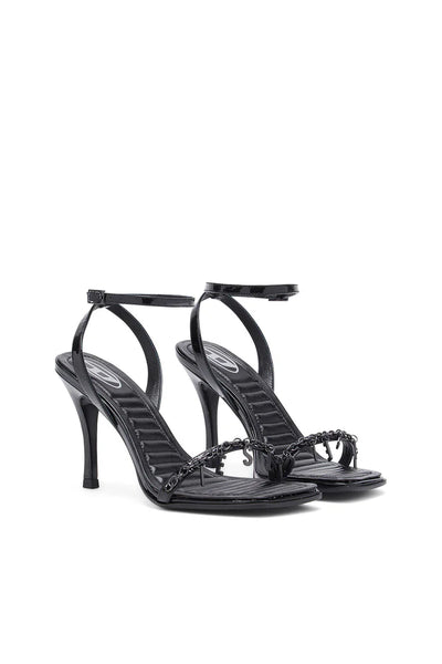 D-Vina Sdl - Strappy sandals in metallic leather
