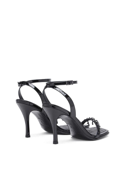 D-Vina Sdl - Strappy sandals in metallic leather