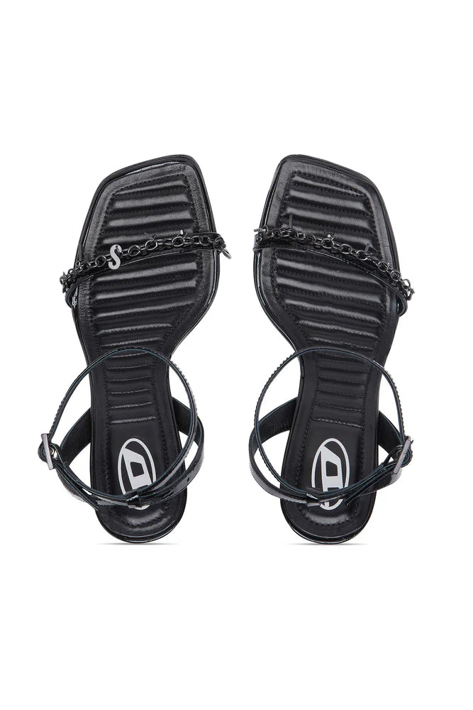 D-Vina Sdl - Strappy sandals in metallic leather