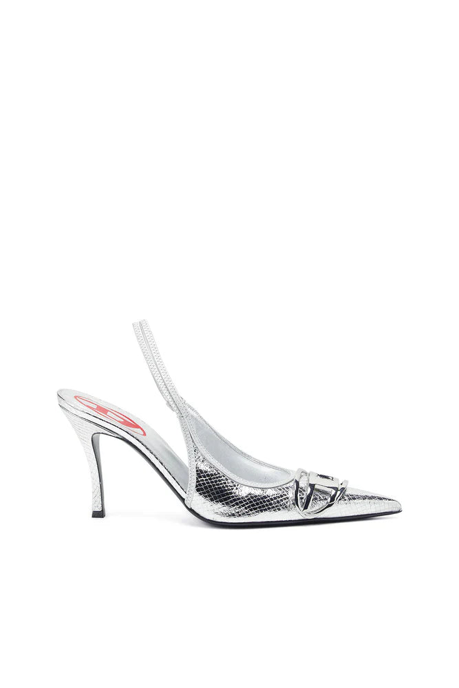 D-Venus Sb - Patent snake-effect slingback pumps