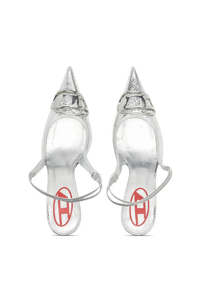 D-Venus Sb - Patent snake-effect slingback pumps