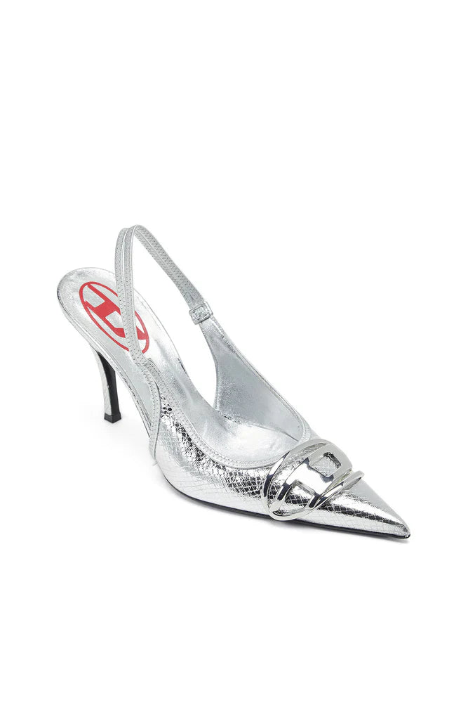 D-Venus Sb - Patent snake-effect slingback pumps